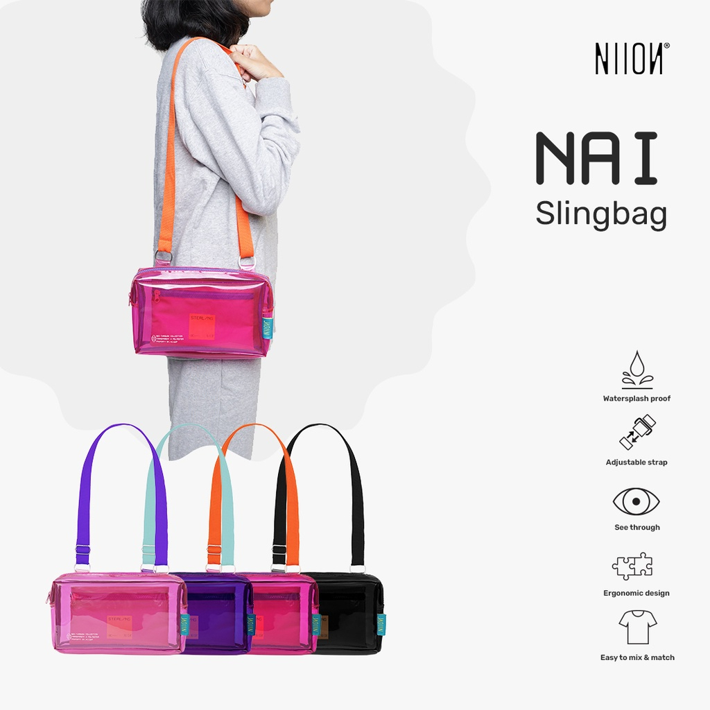 NIION Pop Glaze Nai I Tas Selempang I Slingbag I Tas Transparant
