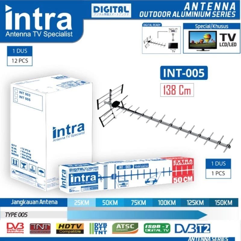 antena tv digital spesialis merek intra int-005