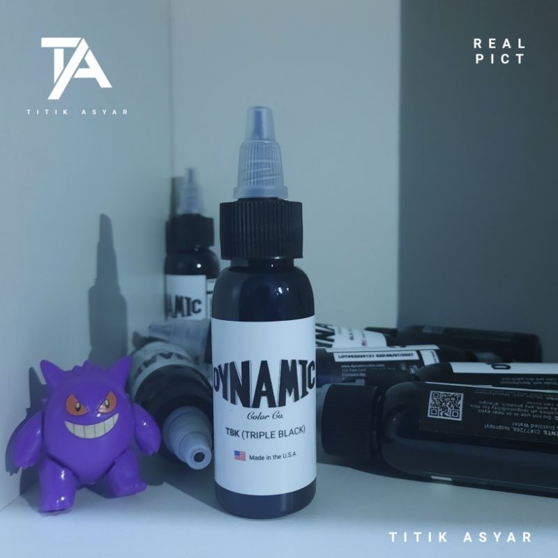 ORIGINAL Dynamic Triple Black 1oz / 30ml - TBK Tattoo Ink Permanen - Tinta Tato Asli Premium