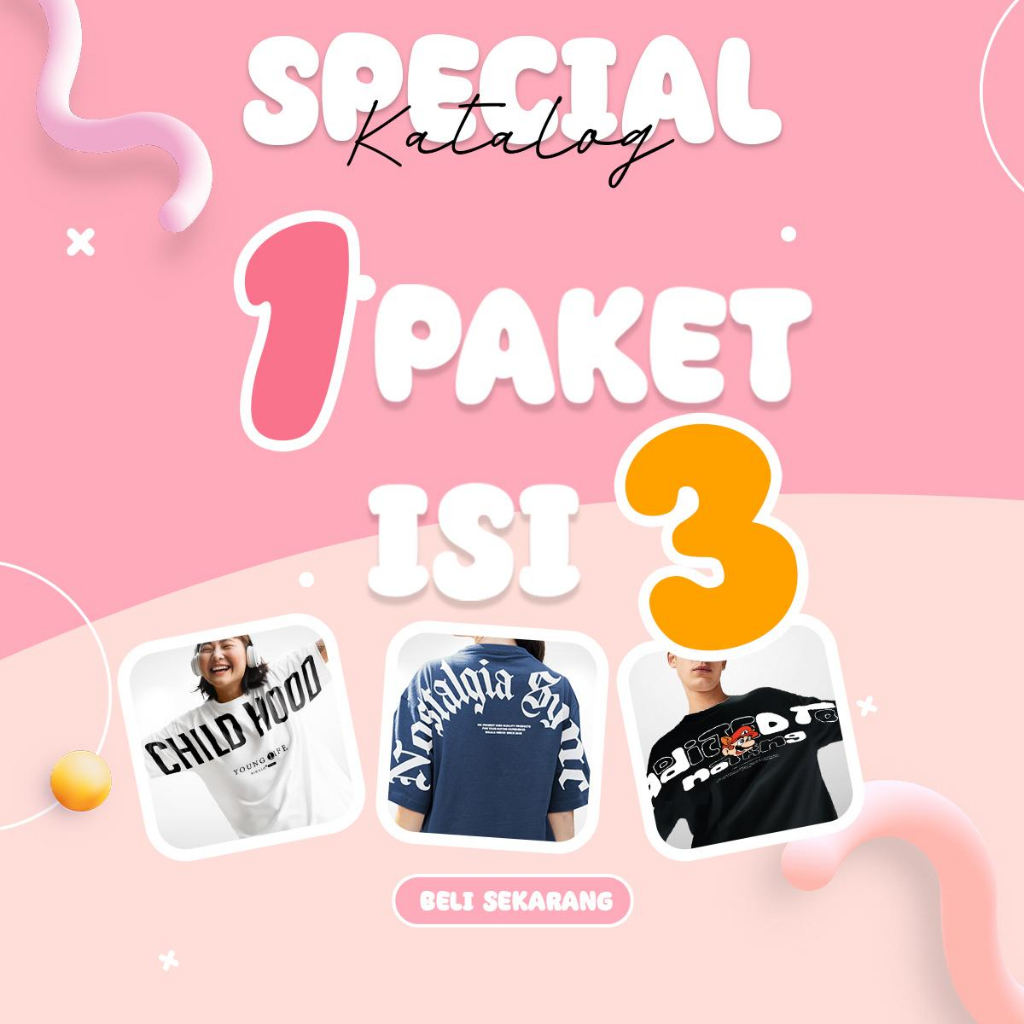 BSL - 84 BISALO 3PCS RANDOM Bisalo T-shirt kaos pria wanita Lengan Pendek cotton 30s printing digita