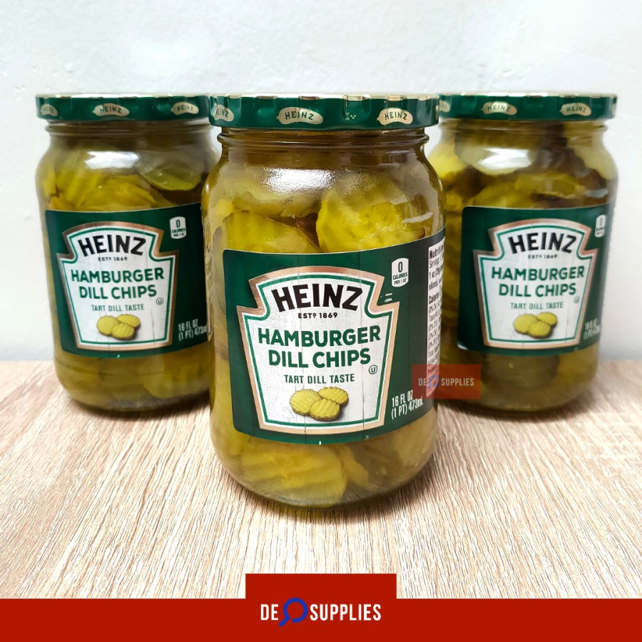 Heinz Hamburger Dill Chips 473ml - Pickled Acar Timun Burger Pickle