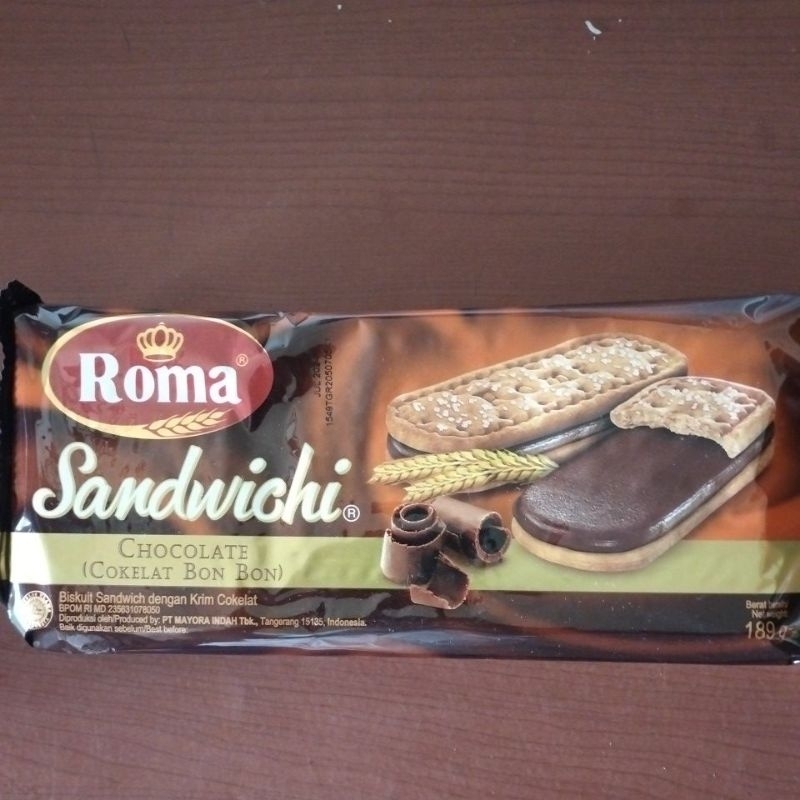 

roti roma sandwichi coklat