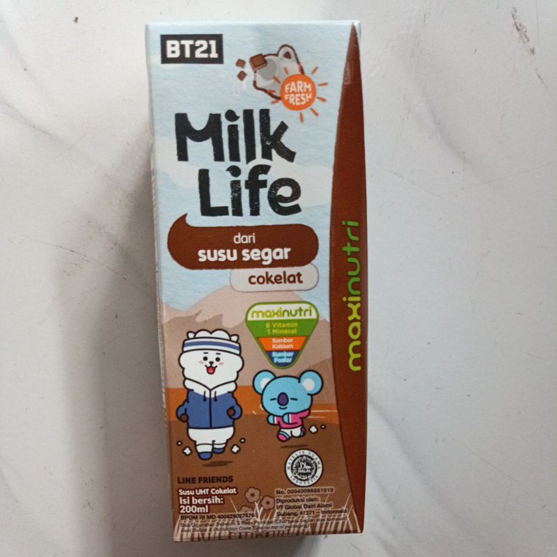 

MilkLife susu segar UHT cokelat 200ml 1 karton isi 24pcs