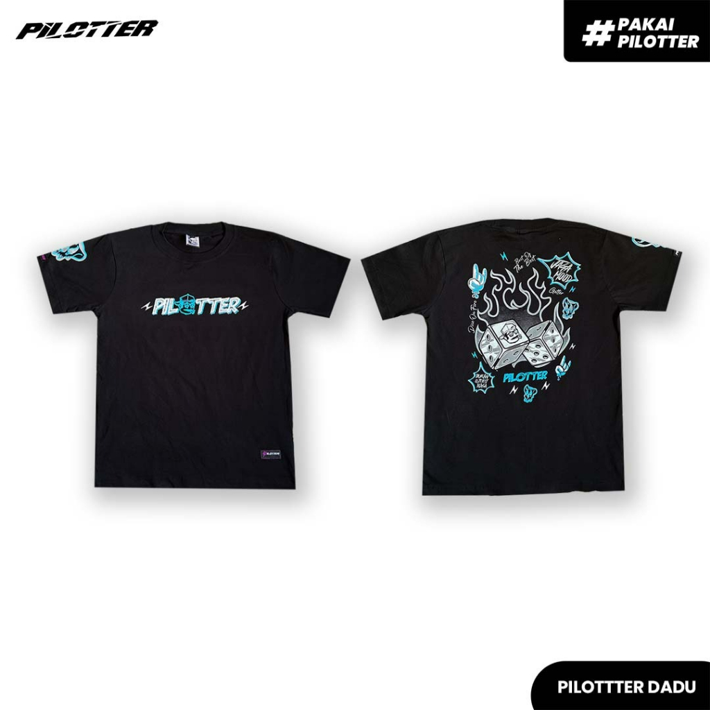 KAOS PILOTTER ORIGINAL DADU FREE STIKER KAOS PILOTER ORIGINAL