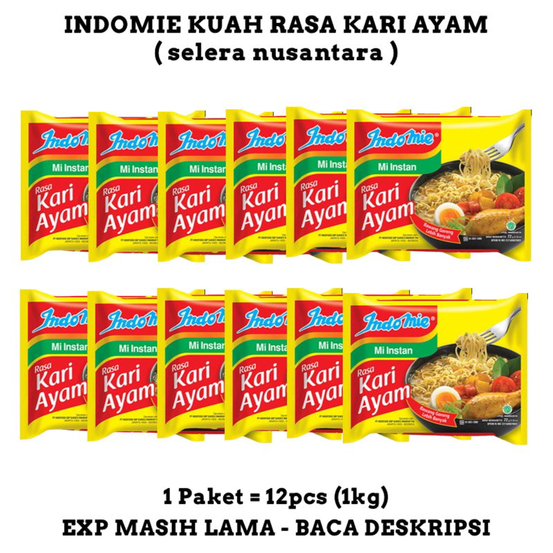 

Indomie Goreng Rasa Kari Ayam Selera Nusantara - 1 Paket isi 12Pcs