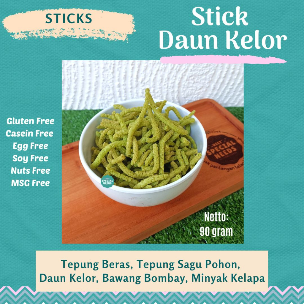 

Stick Daun Kelor Superfood Free of Gluten Sugar Egg Dairy Soy Diet Special Needs