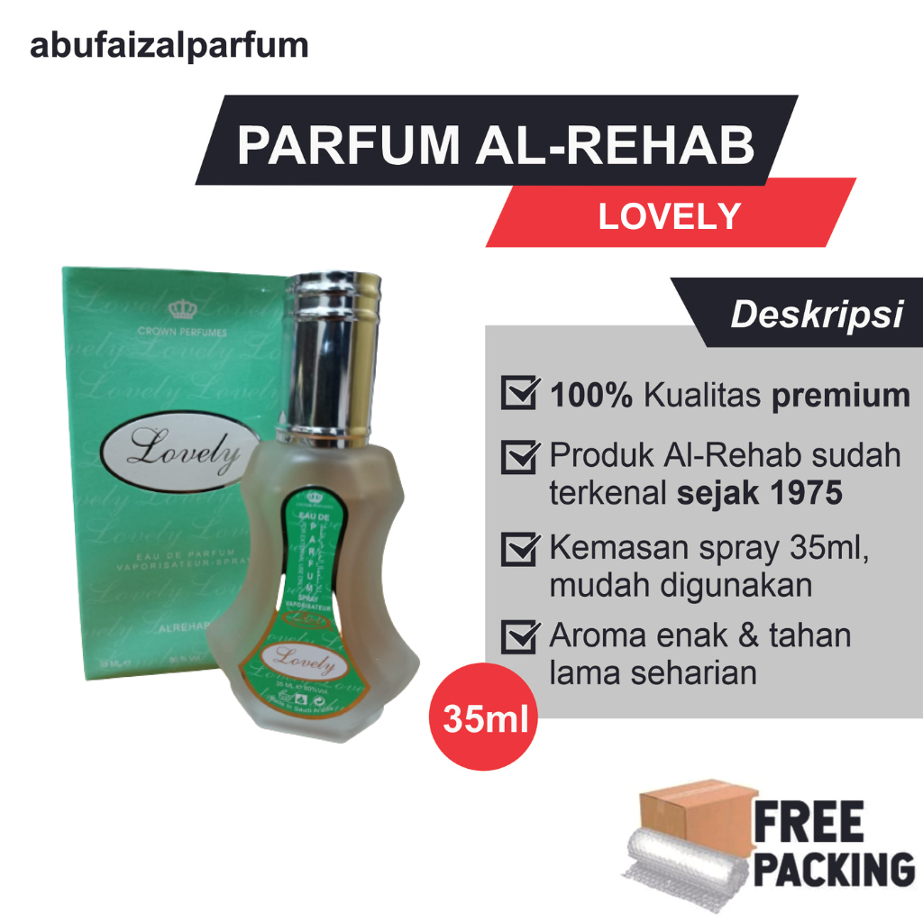 ALEXA - PARFUM AL REHAB SPRAY 35ML AROMA LOVELY 100% ORIGINAL