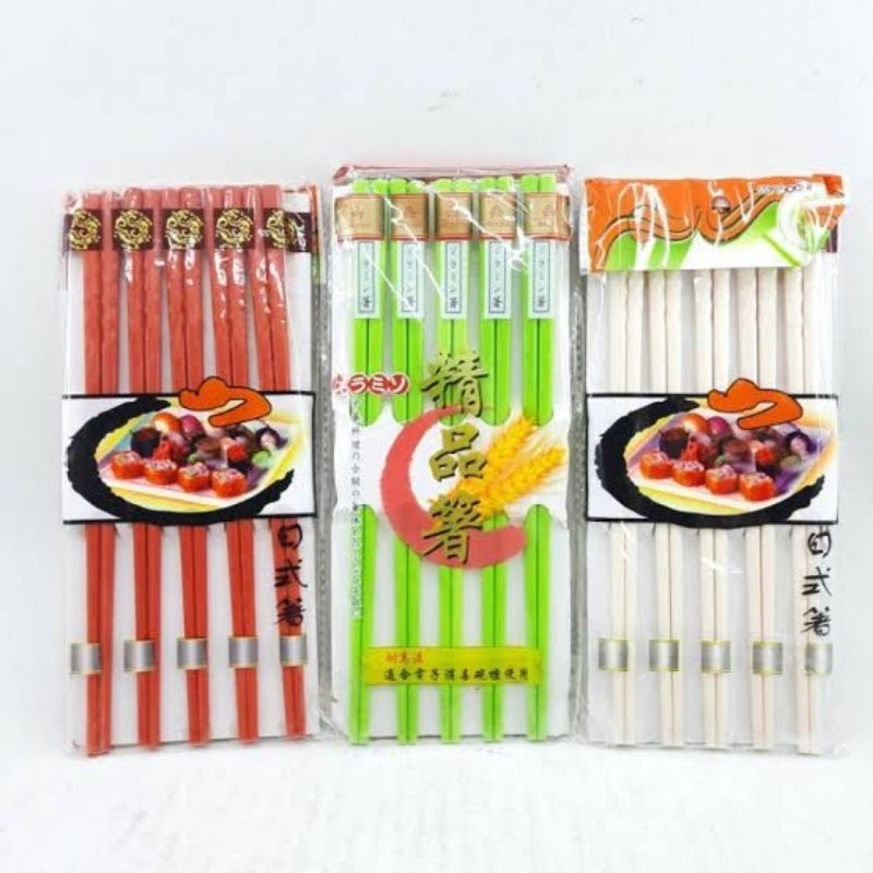 Sumpit Ulir Melamin Tebal 10 pasang Sumpit melamin