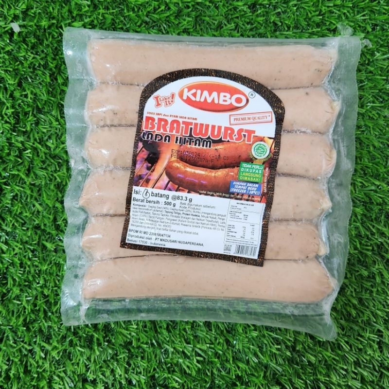 KIMBO Bratwurst Lada Hitam 6pcs 500Gr