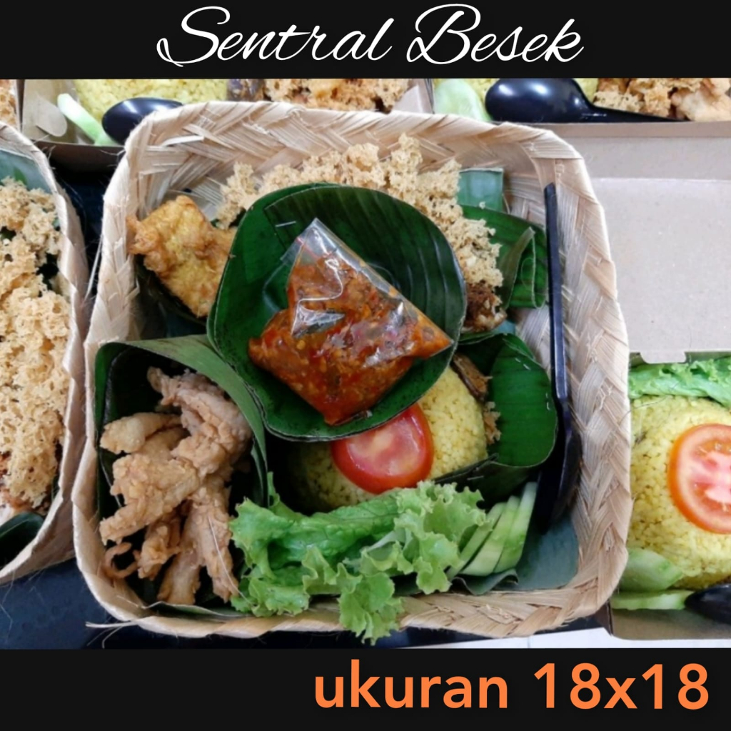 

Besek bambu/Pipiti tempat makanan/nampan penyaji packing plastik