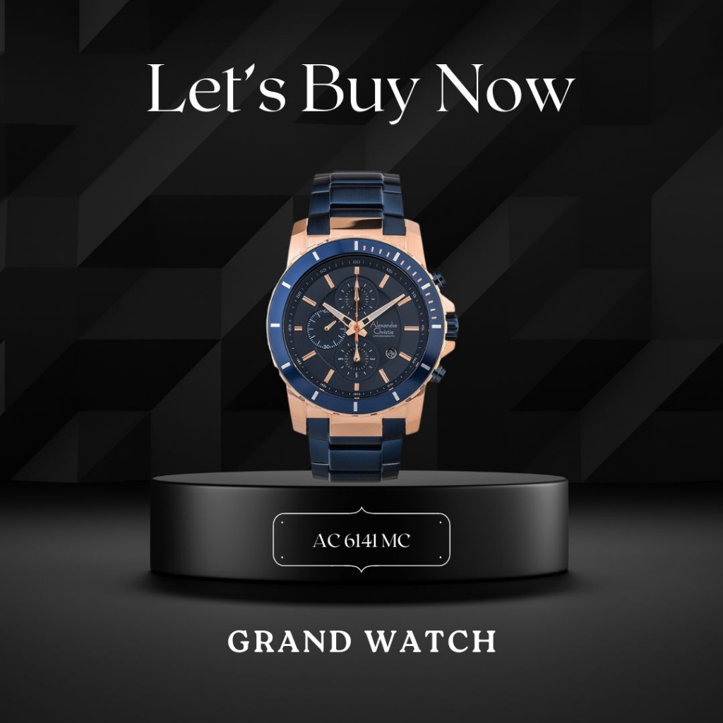 Jam Tangan Rantai Alexandre Christie Pria 6141 MC