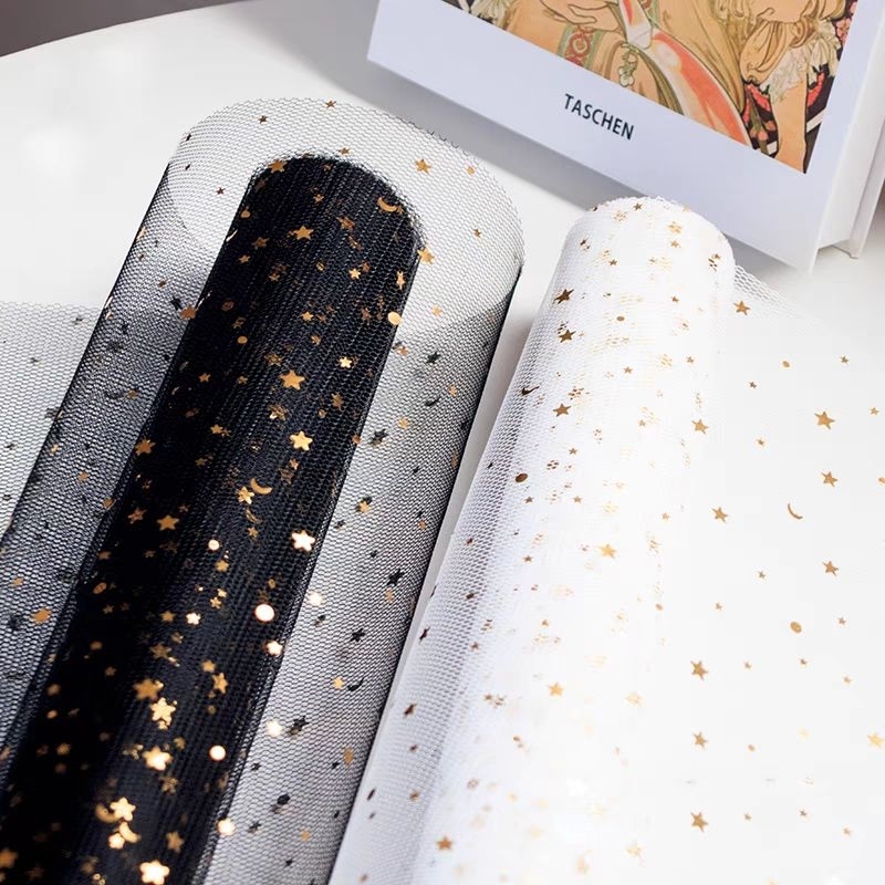 

KAIN KERTAS BUNGA KOREAN MESH JARING BUKET FLOWER BUNGA KASA GLITTER BINTANG WRAPPING PAPER WRAP KADO GIFT PACKAGING