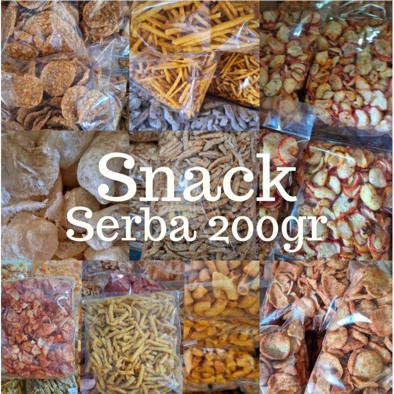 

SNACK SERBA 200GR / kripik murah / basreng pedas / kripik singkong / kripik kulit / kripik seblak / makaroni asin