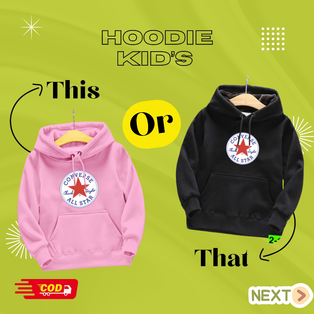 Hoodie Anak Converse Original usia 2 - 12 tahun Jaket anak cw/cowo