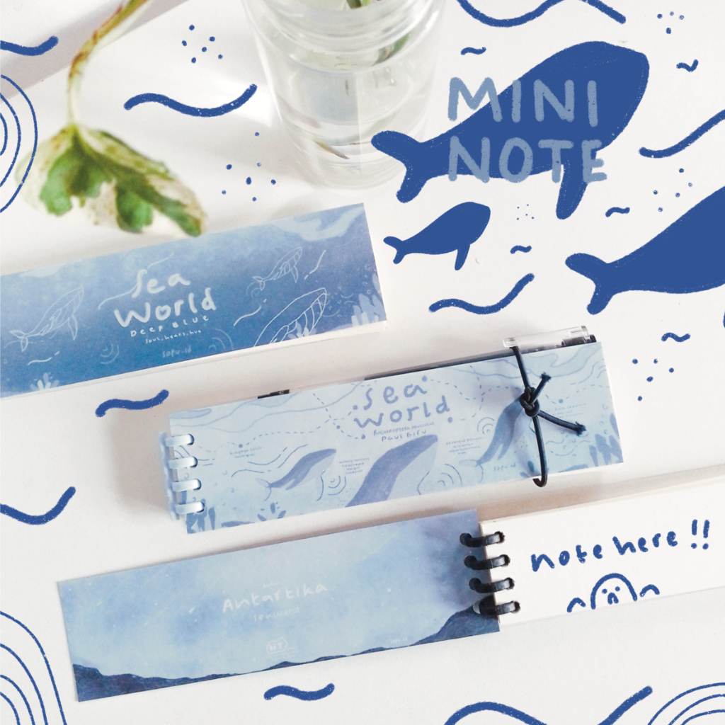 

SEA WORLD Mini Note / Buku Catatan / Ring Book / Polos Kertas Bookpaper