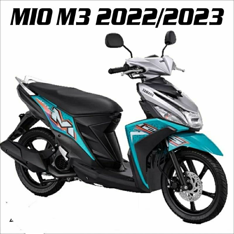 (BISA COD) Striping Mio M3 125 2023 Hijau Tosca Stiker lis Decal Body Standar Ori Yamaha MIO M3 2023