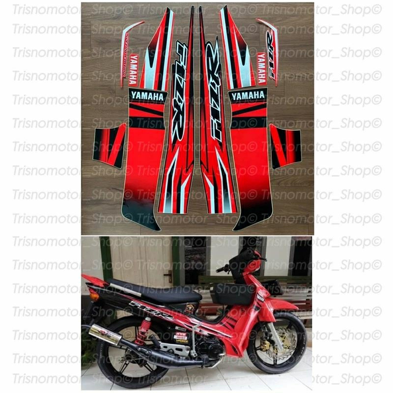 (BISA COD) Striping Stiker F1zR FIZR SE 1999 2000 Merah Hitam Stiker lis Decal Body Standar Ori Yama