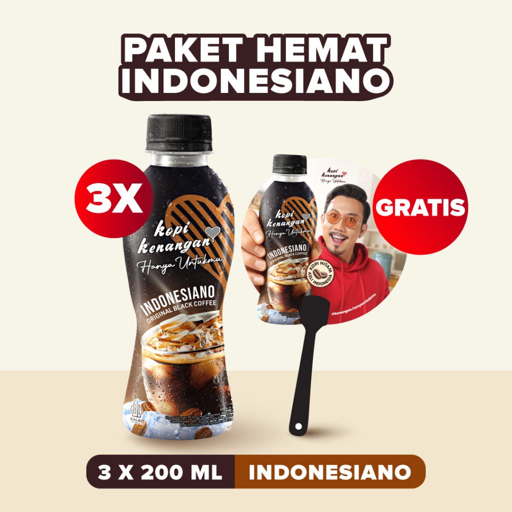 

Paket Hemat Indonesiano 200ml - Kopi Kenangan Hanya Untukmu