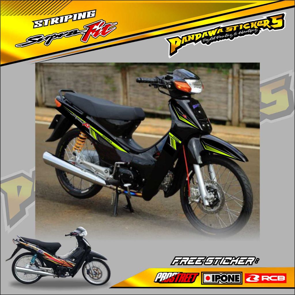 STRIPING VARIASI MOTOR SUPRA FIT  / STICKER LIST MOTOR SUPRA FIT