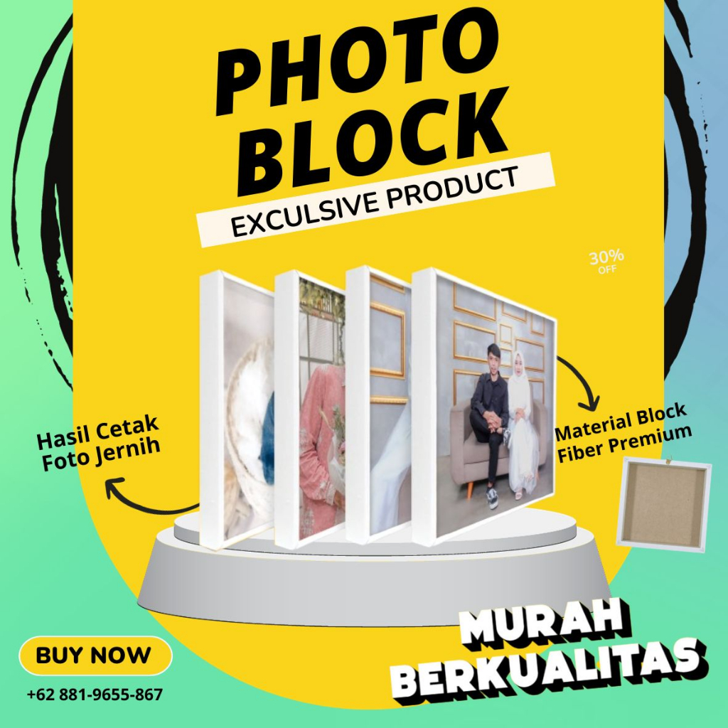 EXCLUSIVE CETAK FOTO CUSTOM / FOTO BLOK / BINGKAI BLOK / FRAME BLOK / FIGURA / BINGKAI TEBAL FRAME B