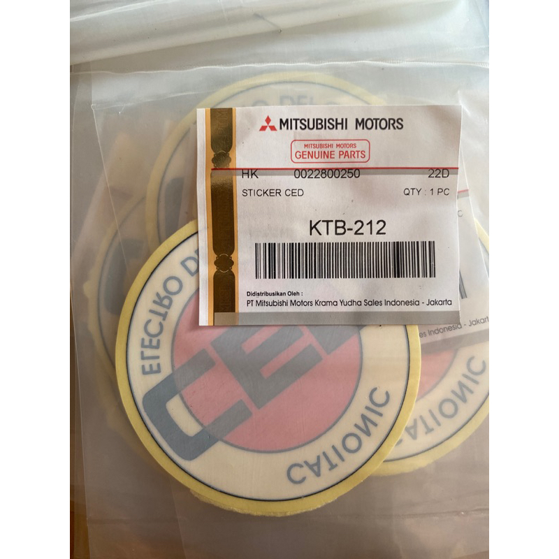 logo stiker Sticker CED canter turbo L300 colt ss original KTB asli KTB 212