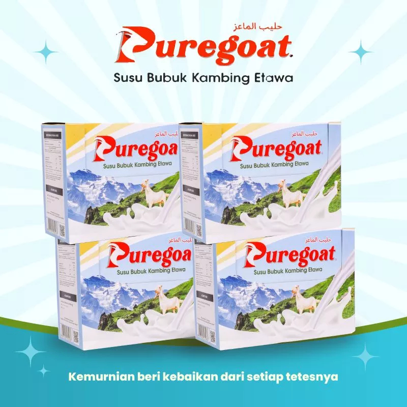 

Puregoat - Susu Bubuk Kambing Etawa Murni Gula Aren - Paket 4 Box