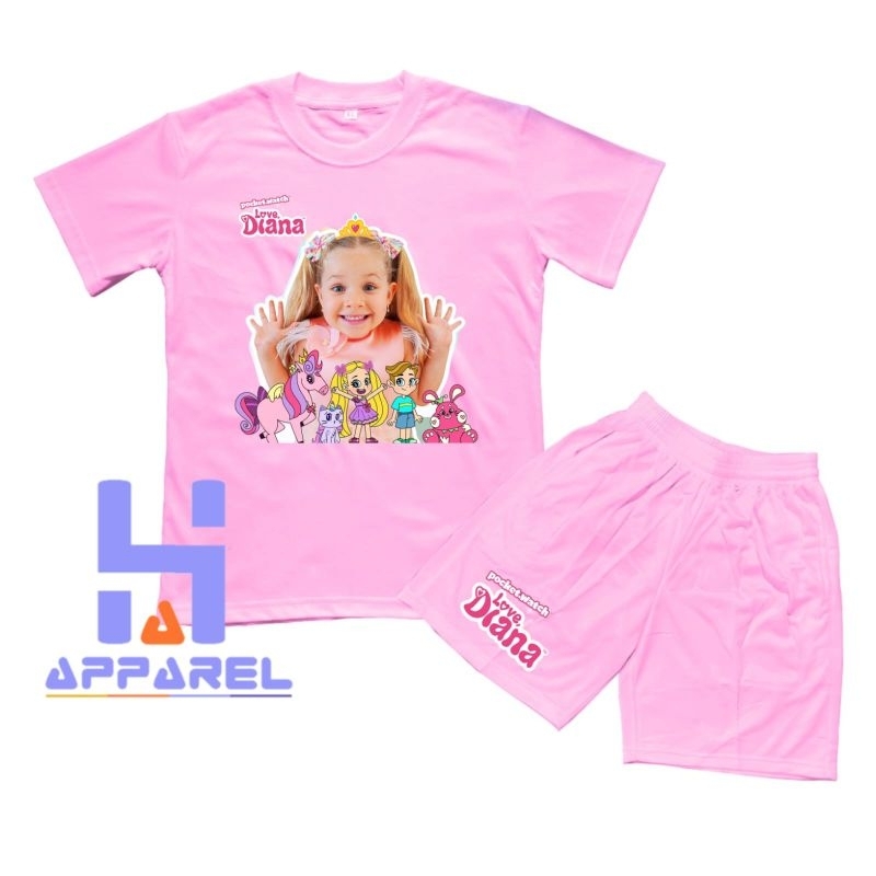 BAJU ANAK KAOS ANAK SETELAN LOVE DIANA