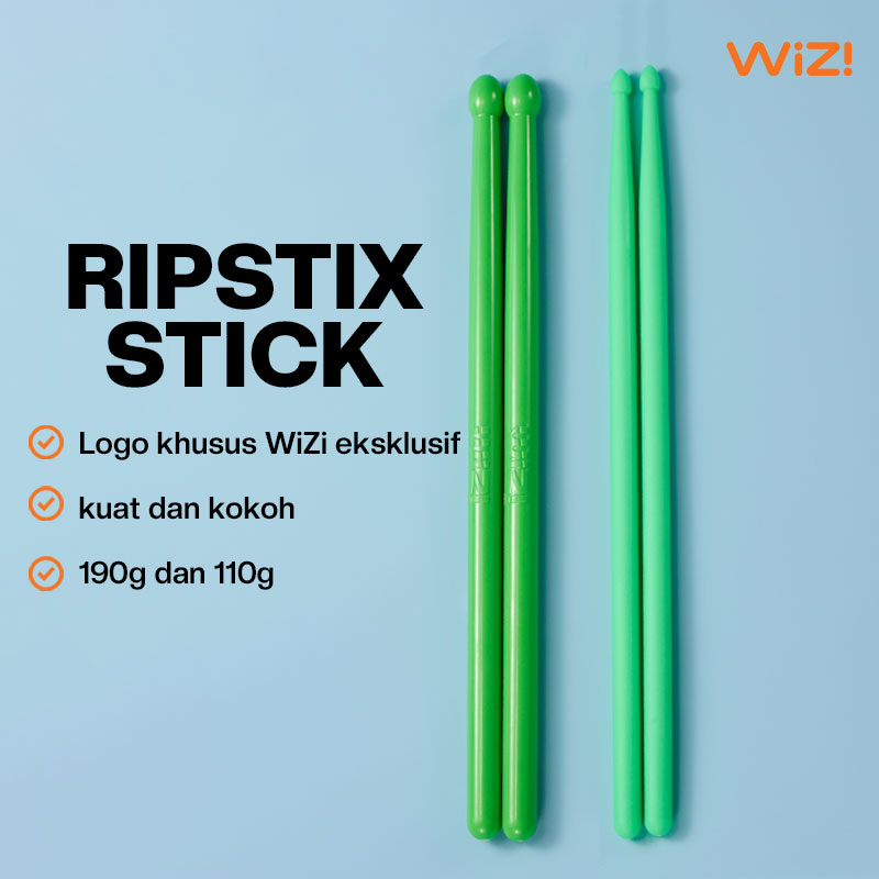 WiZi Pound Fit Stick Ripstix Stick Nylon Workout Ripstick 1 Pasang Olahraga Stick (AO95)