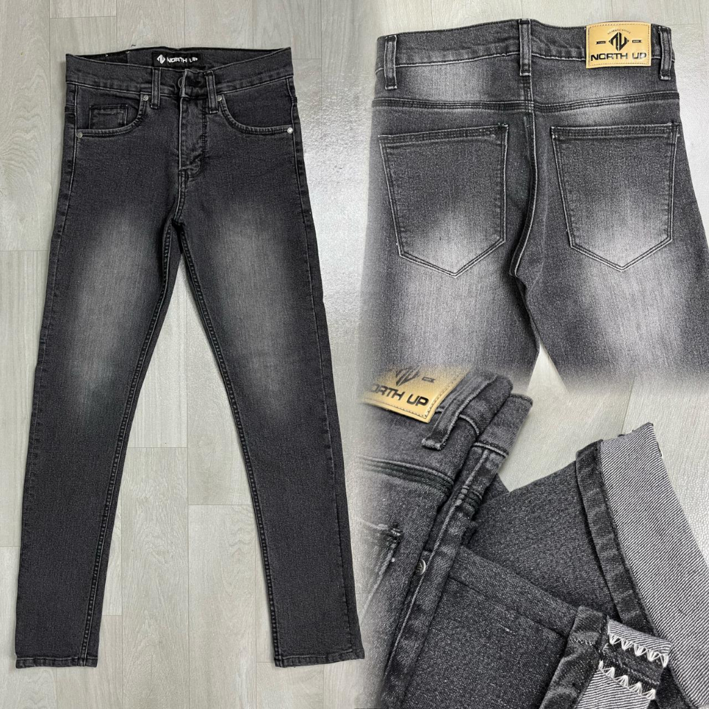 CELANA DENIM SELVEDGE ACCENT NORTH UP DENIM BLACK JAZZ DESTROY STRETCH