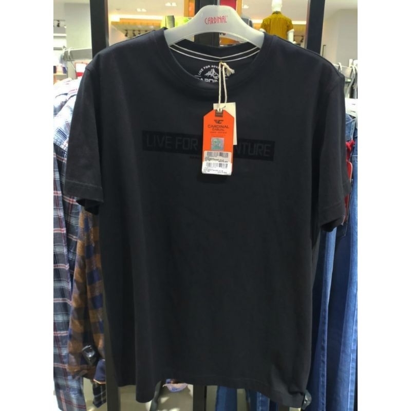Cardinal casual original mens EAIAR01858P 01A Tshirt kaos oblong pria hitam