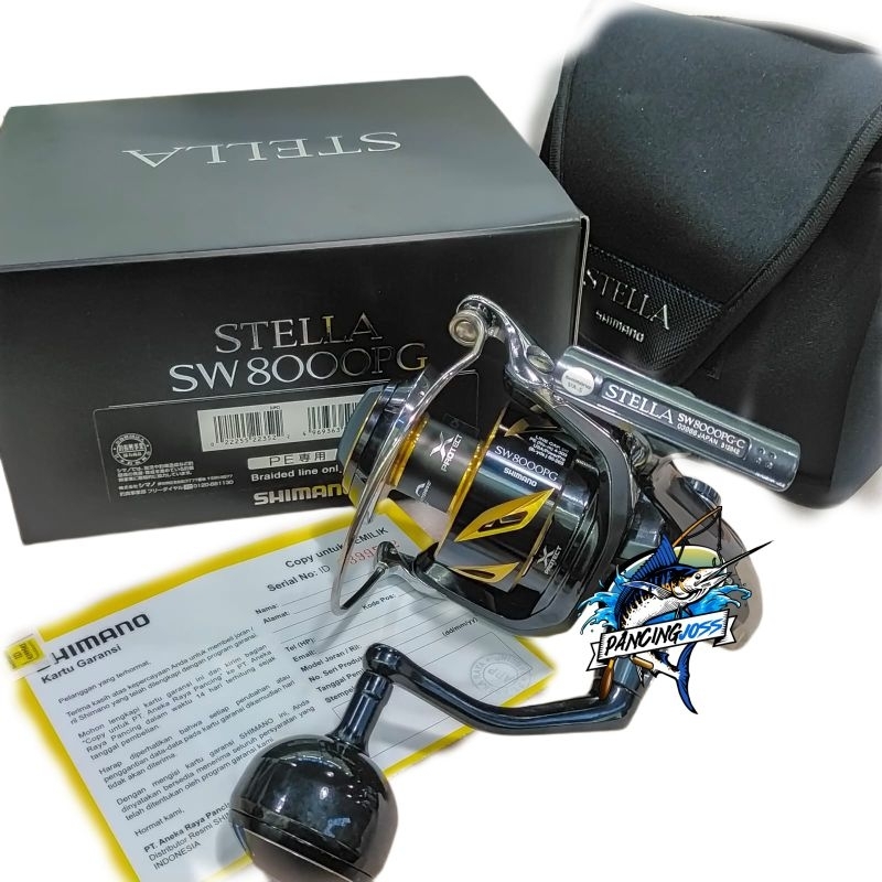 REEL SHIMANO STELLA SW 8000PG JAPAN 2019 POWER HANDLE | REEL SALTWATER | GARANSI RESMI SHIMANO 1 TAH