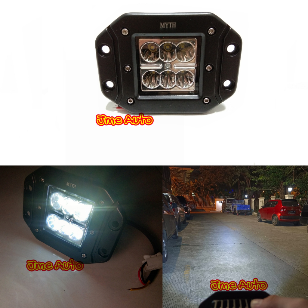 Lampu tembak sorot LED ABR 6 Mata Sinar Putih Lampu sorot bemper towing ABR KLX 150 lampu led varias