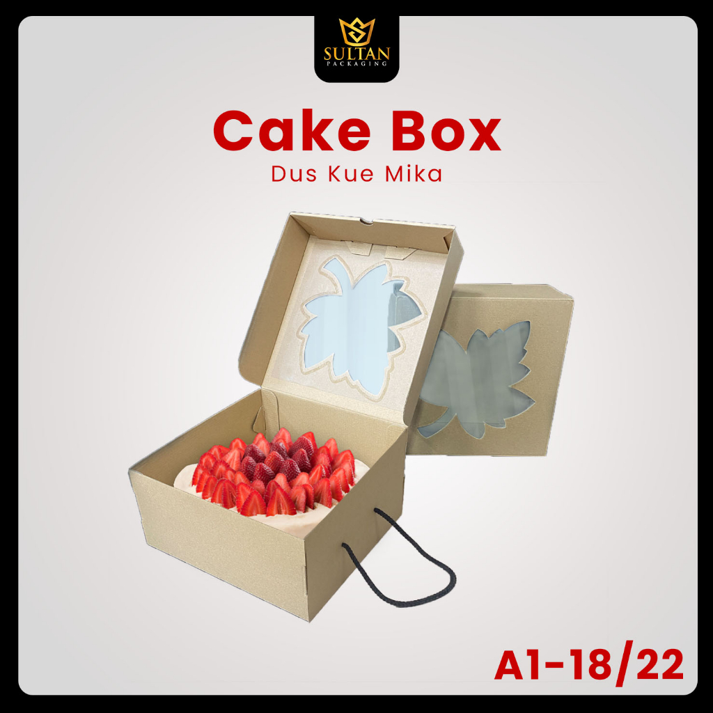 

Cake Box - Dus Kue Polos - Box Kue Coklat Polos Bermika Transparan - A1-18