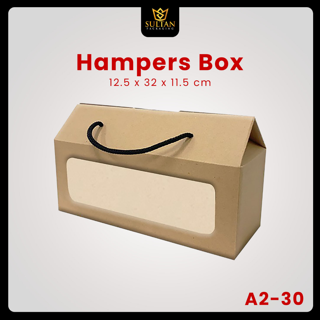 

Box Hampers - Gable Box Kraft Polos - Dus Penyimpanan Kado Polos Tenteng Jumbo - A2-30