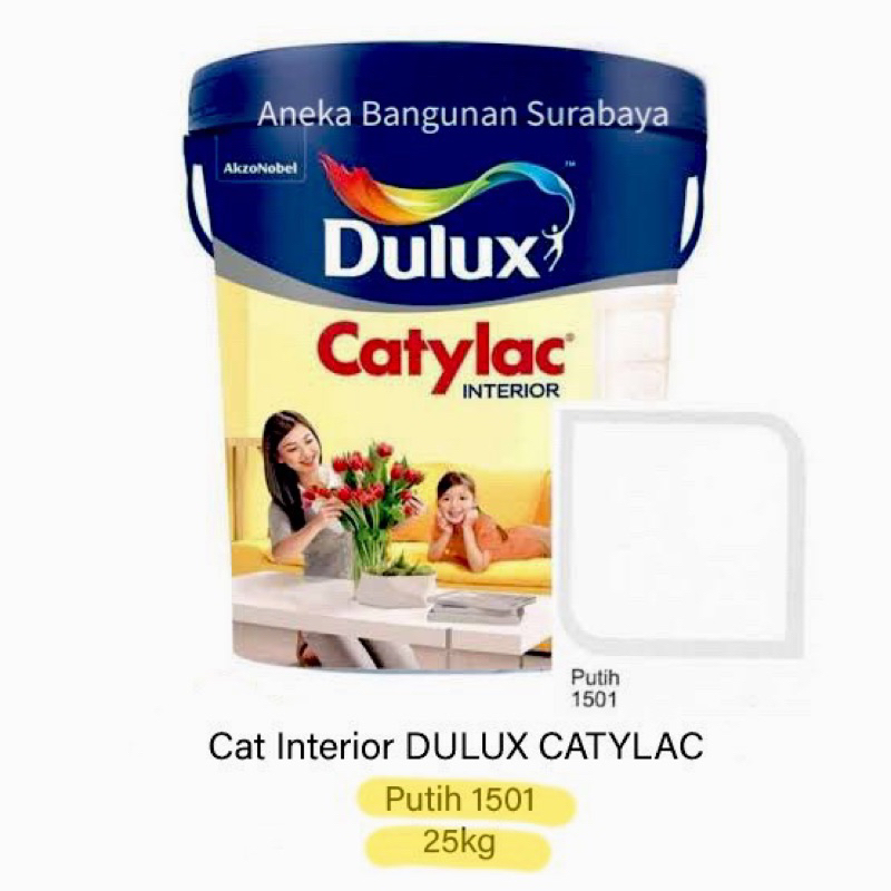 Cat interior Dulux Catylac Putih 1501 pail 25kg | cat tembok catylax