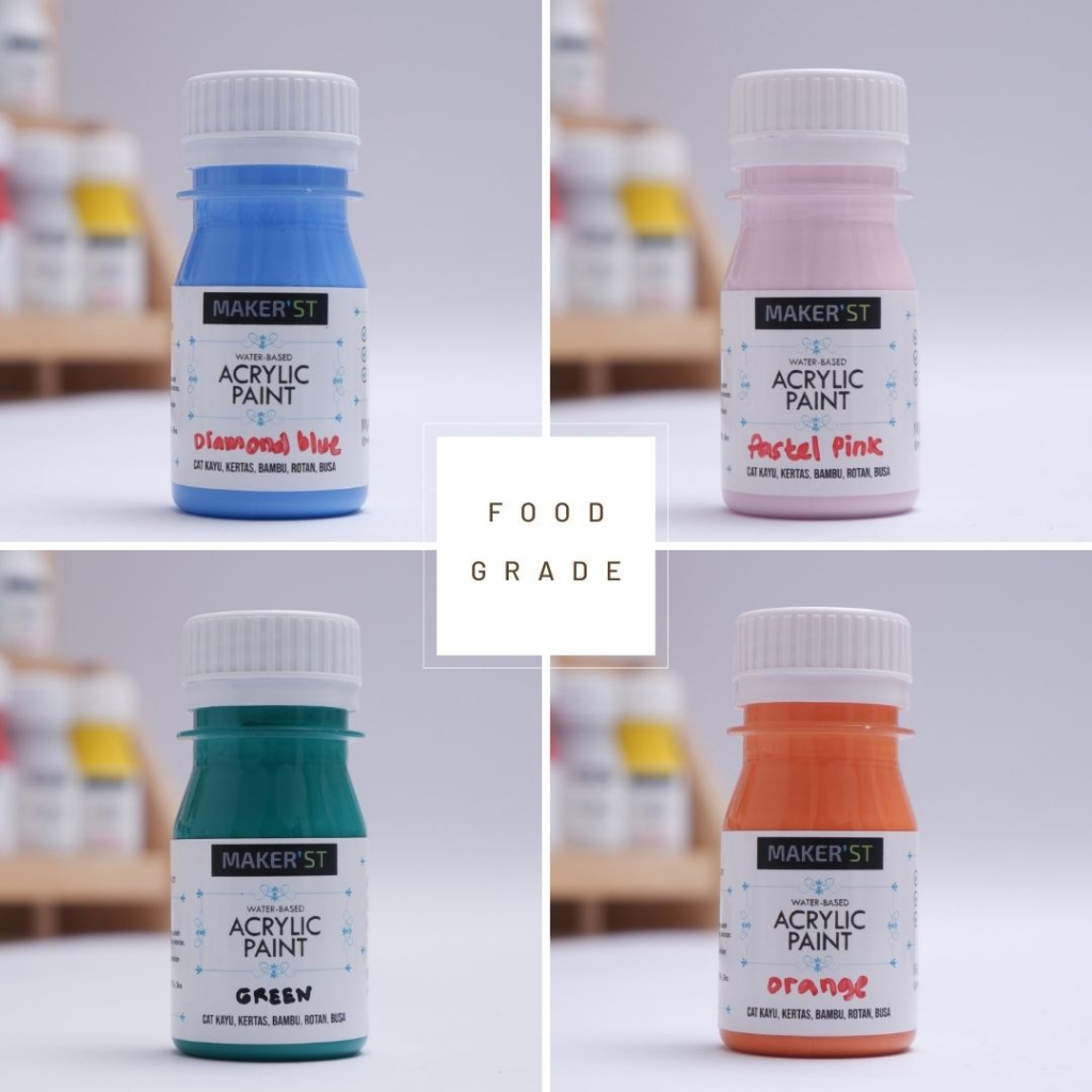 

Cat Air food grade aman untuk anak / Cat Akrilik / Cat Acrylic 50ml Maker'st