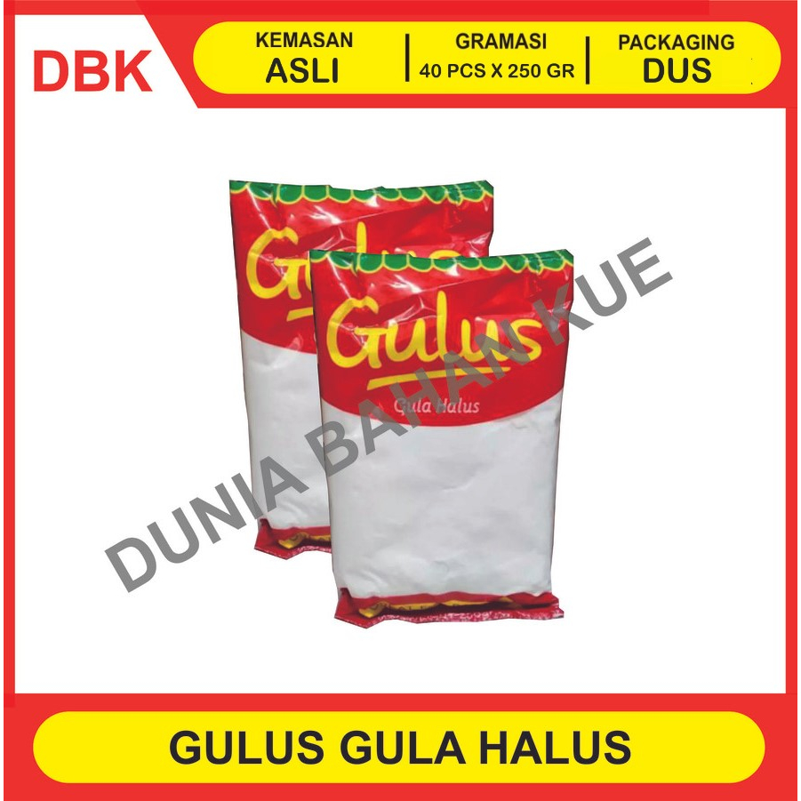 

GULUS GULA HALUS 250 GR - 1 DUS 40 PCS / GULA HALUS TEPUNG