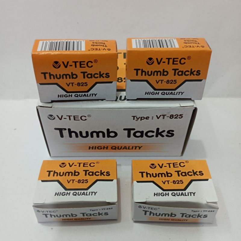 

V-TEC THUMB TACKS VT-825 ( paku payung ) isi 10 boxs / pack