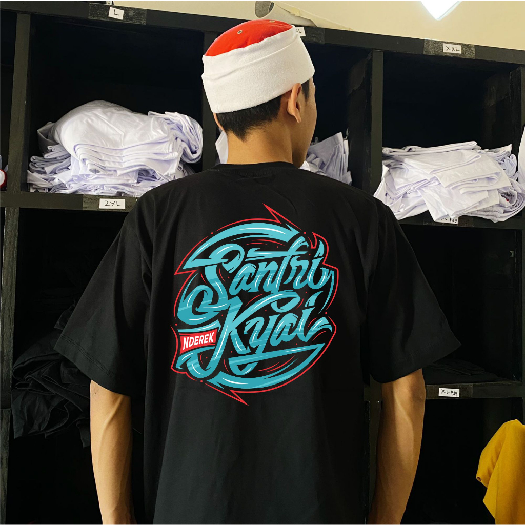 Kaos Santri Nderek Kyai | Kaos Combed Lembut