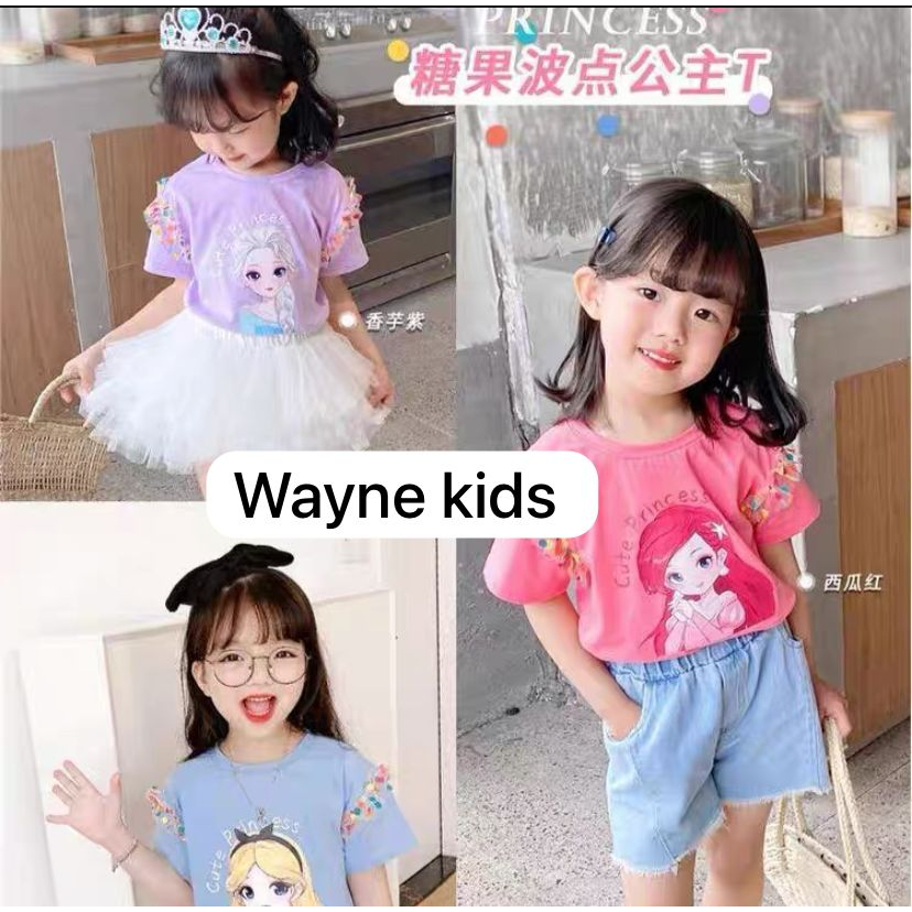 Baju anak perempuan atasan anak perempuan baju Kaos Anak Perempuan elsa frozen import