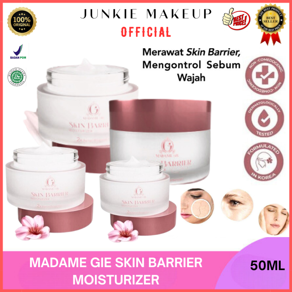 𝗝𝗨𝗡𝗞𝗜𝗘 𝗠𝗔𝗞𝗘𝗨𝗣 - Skin Barrier Moisturizer / Madame Gie Moisturizer Pelembab Wajah / Moisturizer Serum