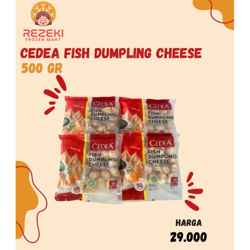 

Cedea Fish Dumpling Cheese 500 Gr | Dumpling Ikan Isi Keju 25 Pcs | Frozen Food Murah