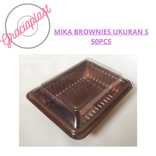 MIKA BROWNIES UKURAN S POLOS/ MIKA BROWNIES KECIL/ MIKA KUE MURAH ISI 50PCS