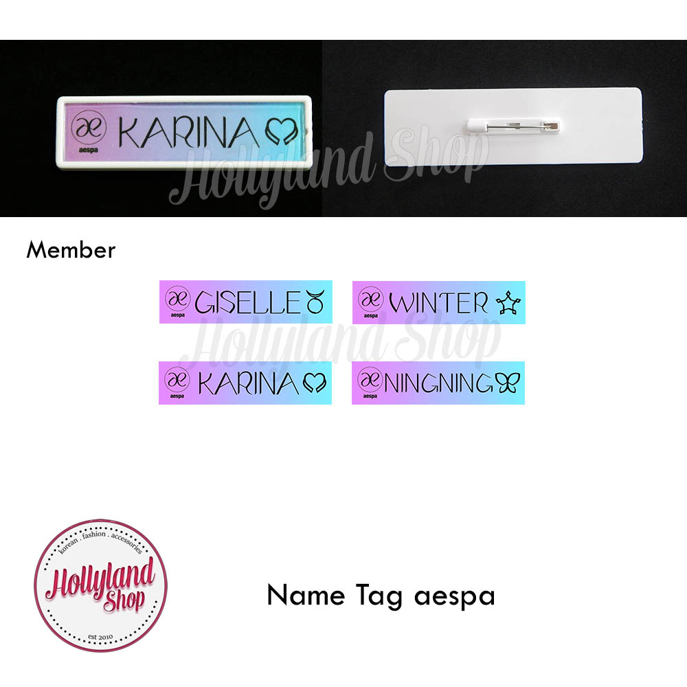 

Name Tag Papan Nama Dada aespa (2pcs)