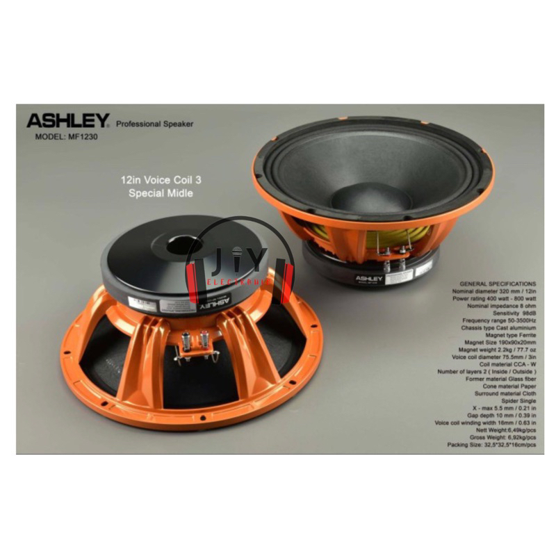 Speaker Ashley 12 inch MF1230 MF 1230 MF-1230 Special Middle