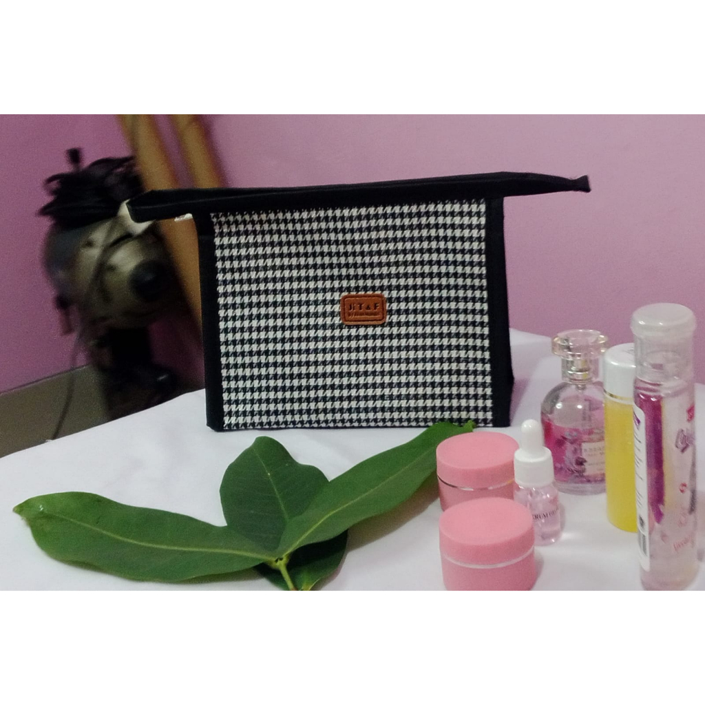 J,T,F POUCH KOSMETIK DOMPET KOSMETIK WANITA TAS KOSMOTIK LOKAL POUCH SOUVENIR MURAH WADAH BEDAK POUCH FASHION WANITA TERLARIS