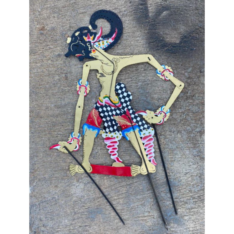 MAINAN ANAK WAYANG KULIT KERTAS BIMA WERKUDARA BRATASENA JAGAL ABILAWA HIASAN DINDING
