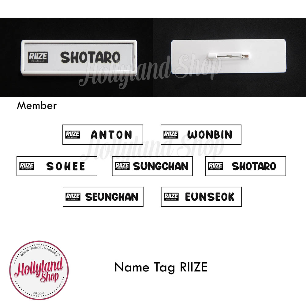 

Name Tag Papan Nama Dada RIIZE (2pcs)