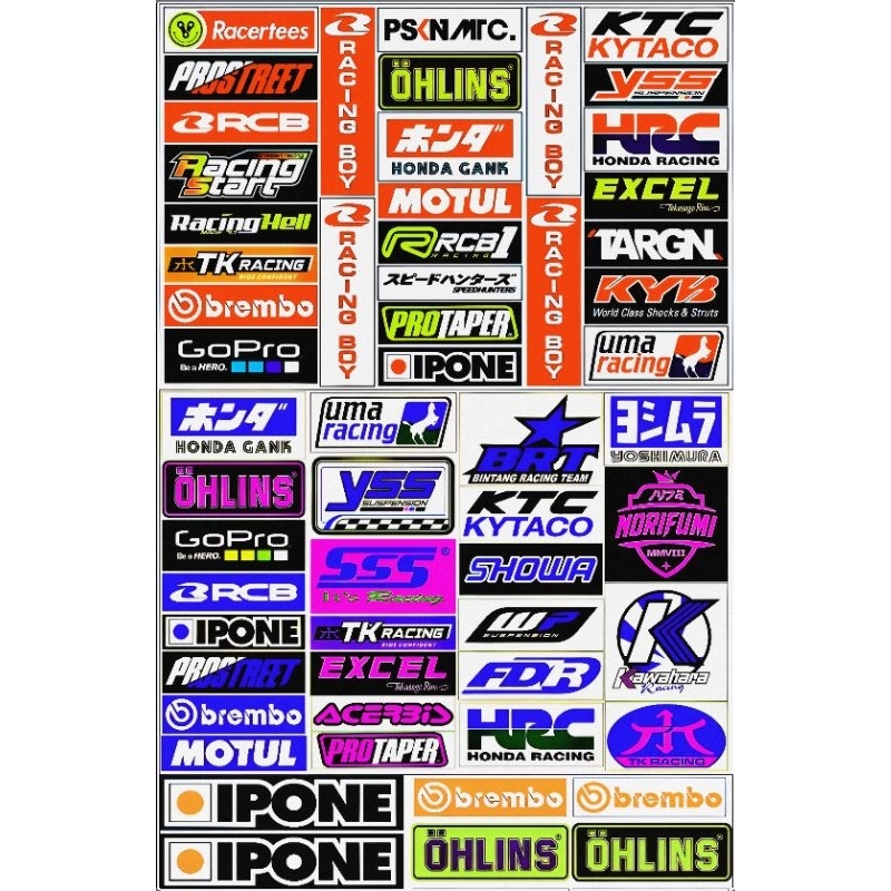 STIKER SPONSOR RACING | SRIKER PACK LOGO BRAND RACING | SRIKER HEREX RACING | STIKER MOTOR SPONSOR R