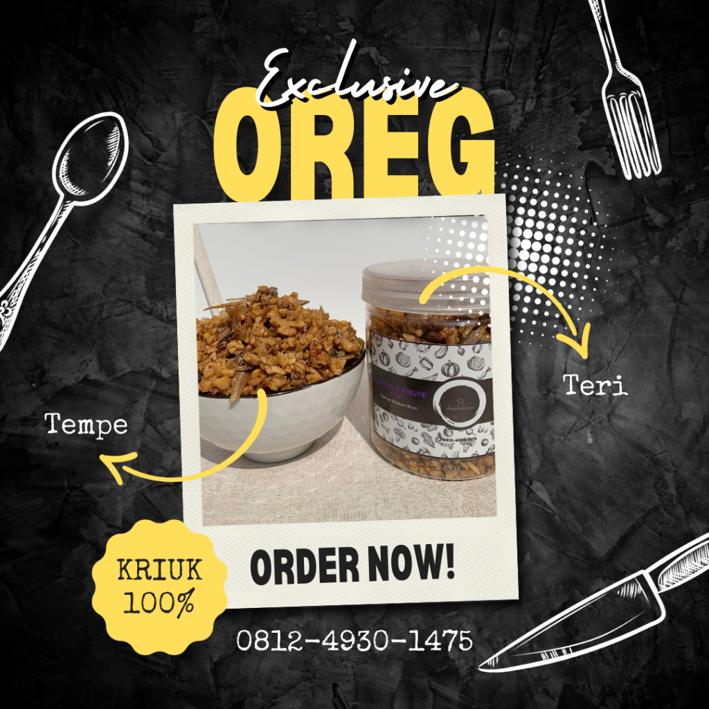 

Oreg Tempe Teri 150gram 250gram - Daidokoro